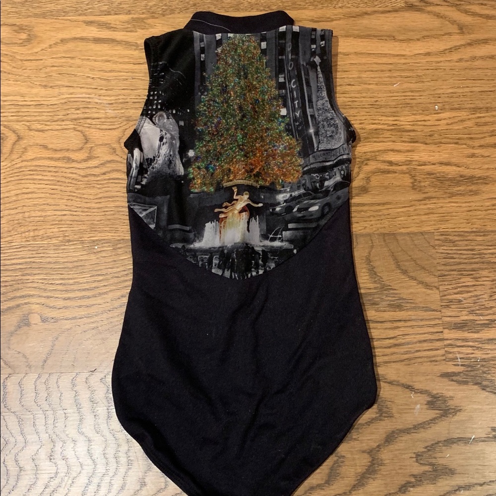 limited edition black capezio leotard w mesh back